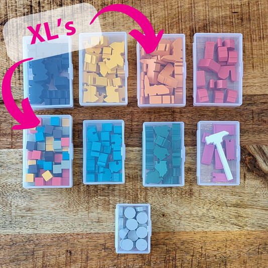12 BitsBins XL | Containers Measure 3.5" X 2.4" X 1.4" - Out of Play