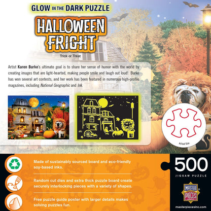 Glow in the Dark - Trick or Treat 500 Piece Jigsaw Puzzle - Out of Play