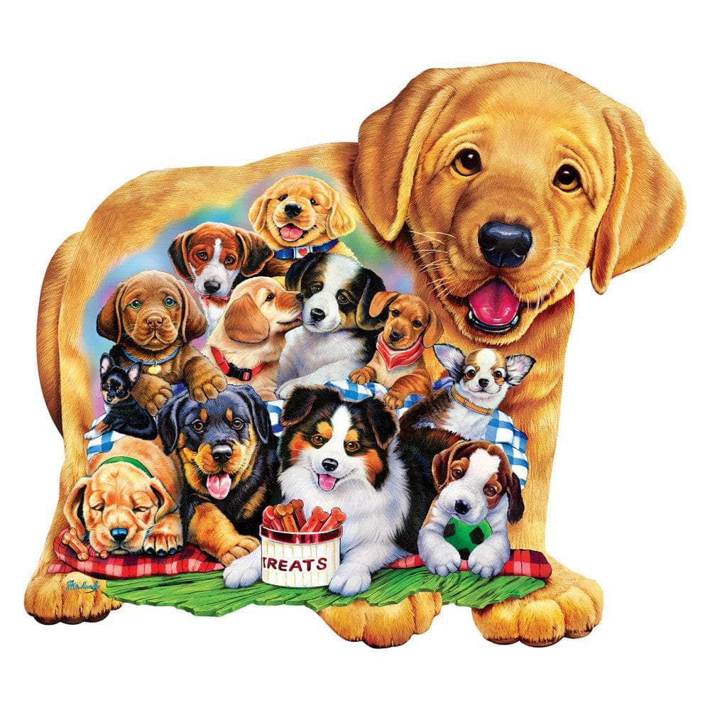 Shapes - Puppy Palooza 500 Piece Jigsaw Puzzle