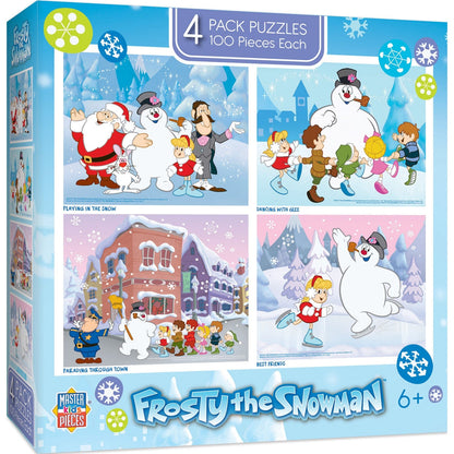Frosty the Snowman 4-Pack 100 Piece Jigsaw Puzzles MasterPieces Puzzle Company INC