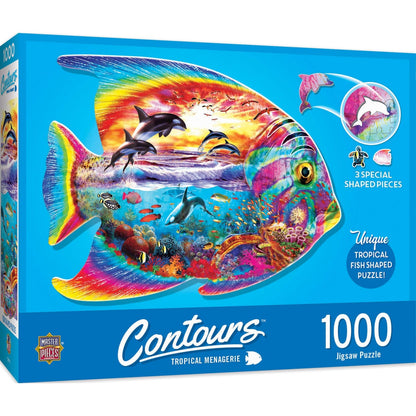 Shapes - Tropical Menagerie 1000 Piece Shaped Jigsaw Puzzle MasterPieces Puzzle Company INC