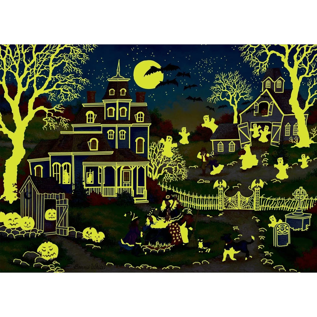 Glow in the Dark - Three Little Witches 1000 Piece Jigsaw Puzzle - Out of Play