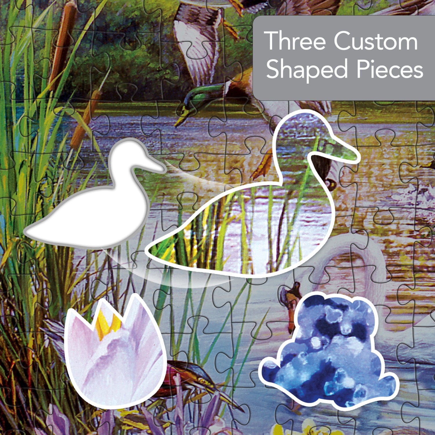 Shapes - Woodland Ducks 500 Piece Jigsaw Puzzle - Out of Play