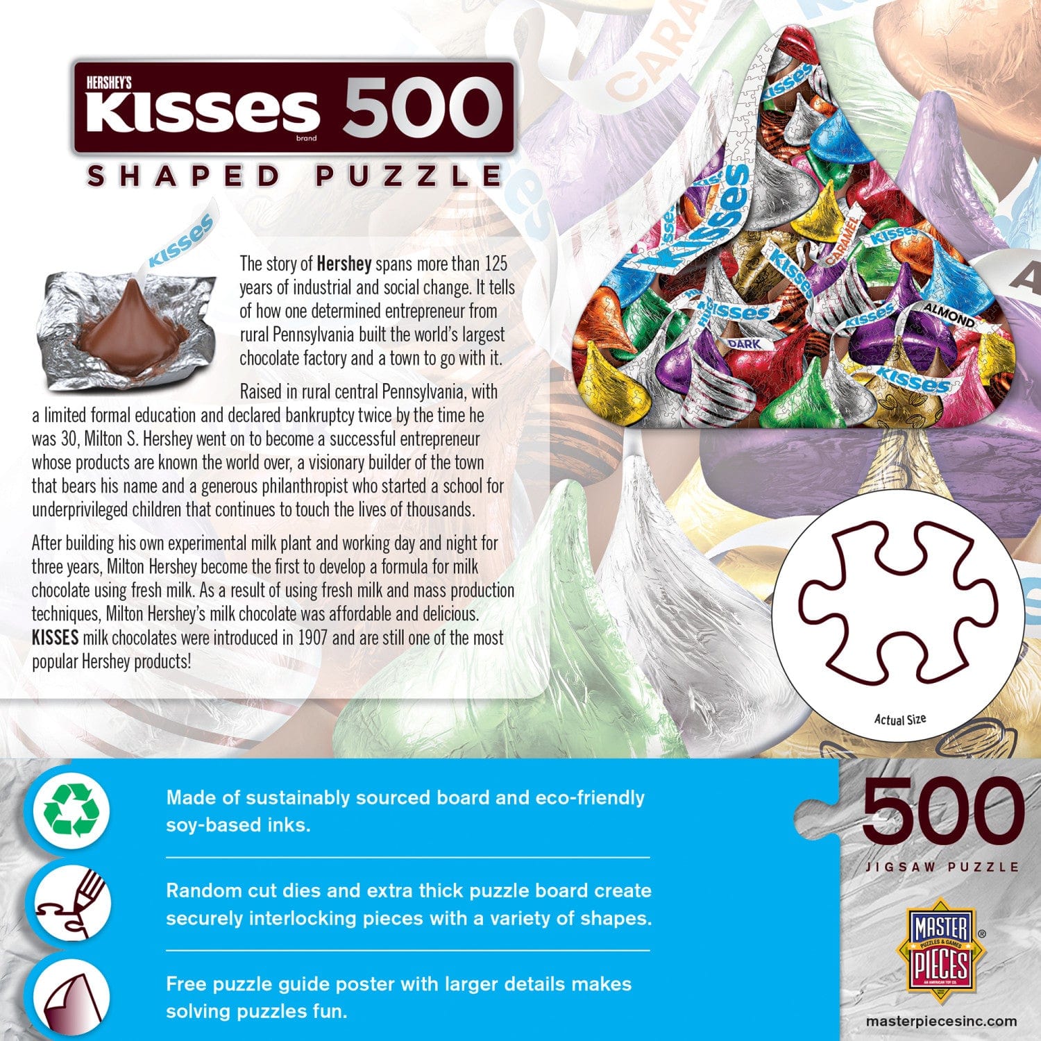 Hershey's Kisses - 500 Piece Shaped Jigsaw Puzzle MasterPieces Puzzle Company INC