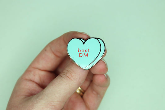 Best DM Conversation Heart Hard Enamel Pin