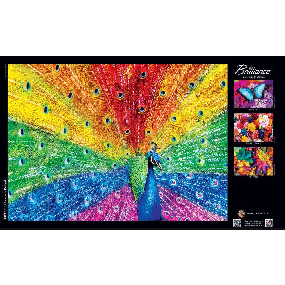 Brilliance - Peacock Delight 500 Piece Jigsaw Puzzle - Out of Play