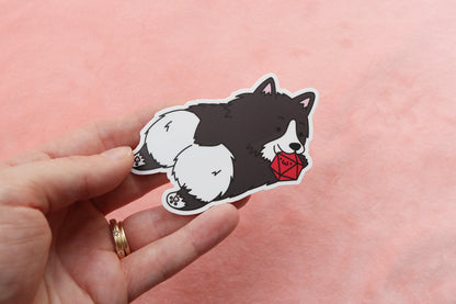 Corgi Dice Buddy Sticker