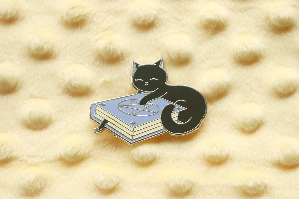 Spell Book Kitty Hard Enamel Pin - Out of Play