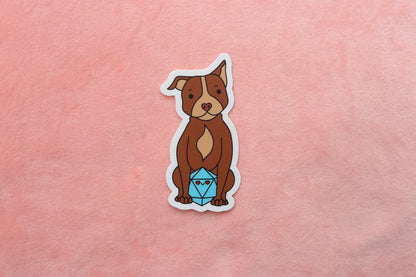 Pit Bull D20 Dice Buddy Sticker