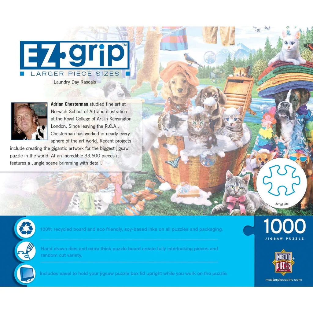 EZ Grip - Laundry Day Rascals 1000 Piece Jigsaw Puzzle - Out of Play