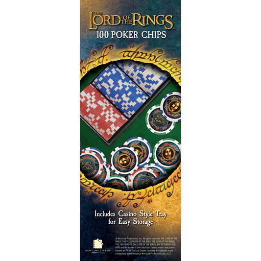 Lord of The Rings 100 Piece Poker Chips MasterPieces Puzzle Company INC