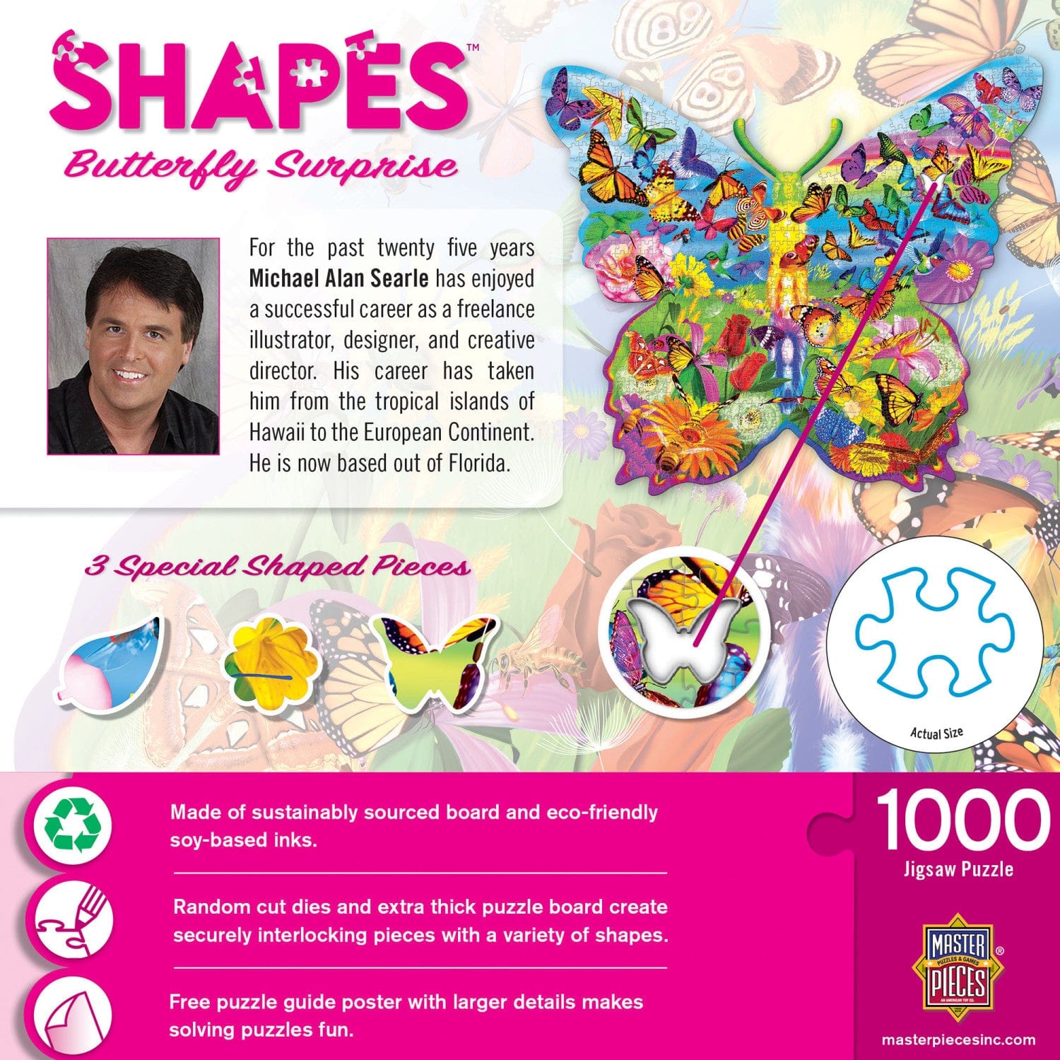 Shapes - Butterfly Surprise 1000 Piece Shaped Jigsaw Puzzle - Out of Play