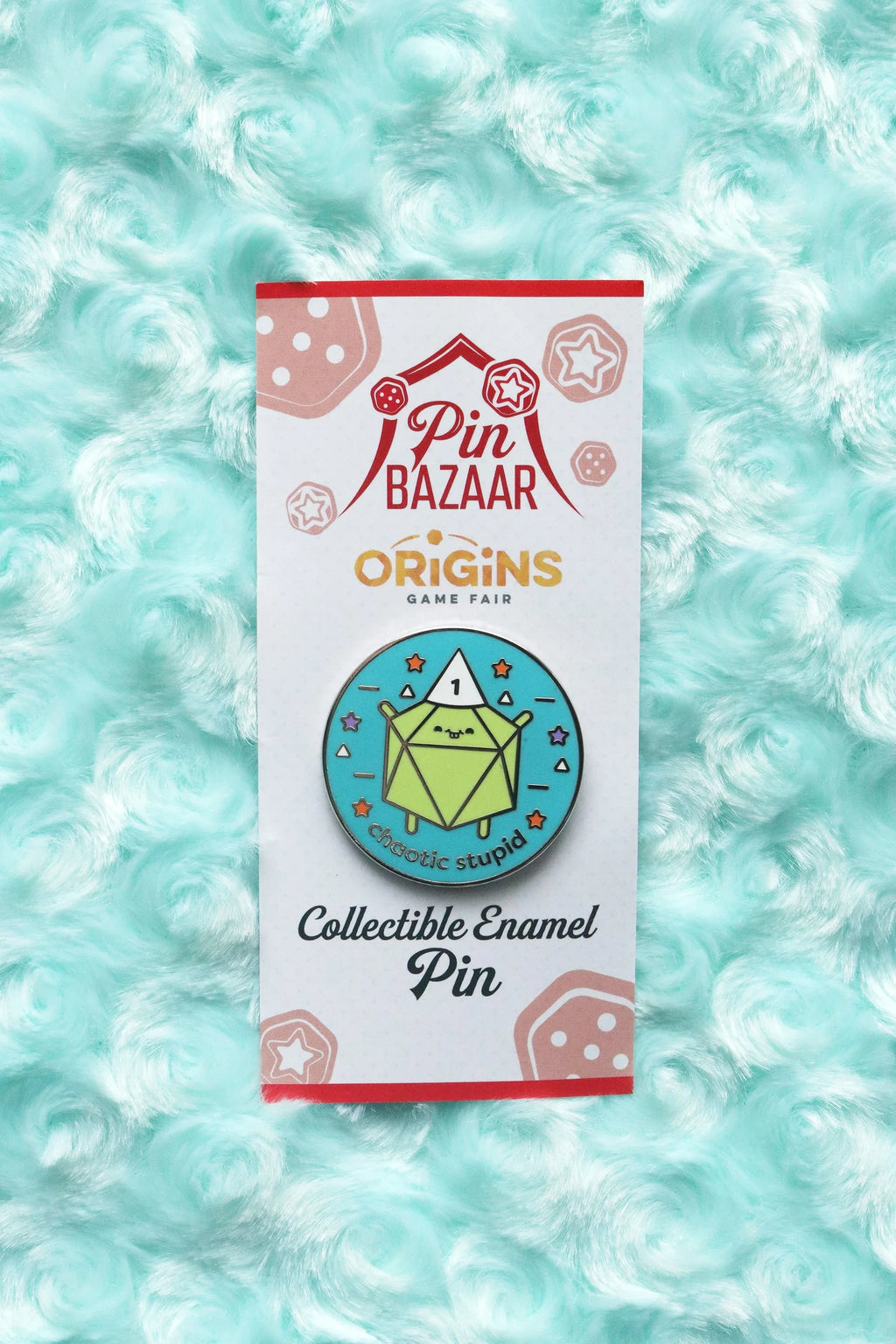 Chaotic Stupid D20 Alignment Hard Enamel Pin - Out of Play