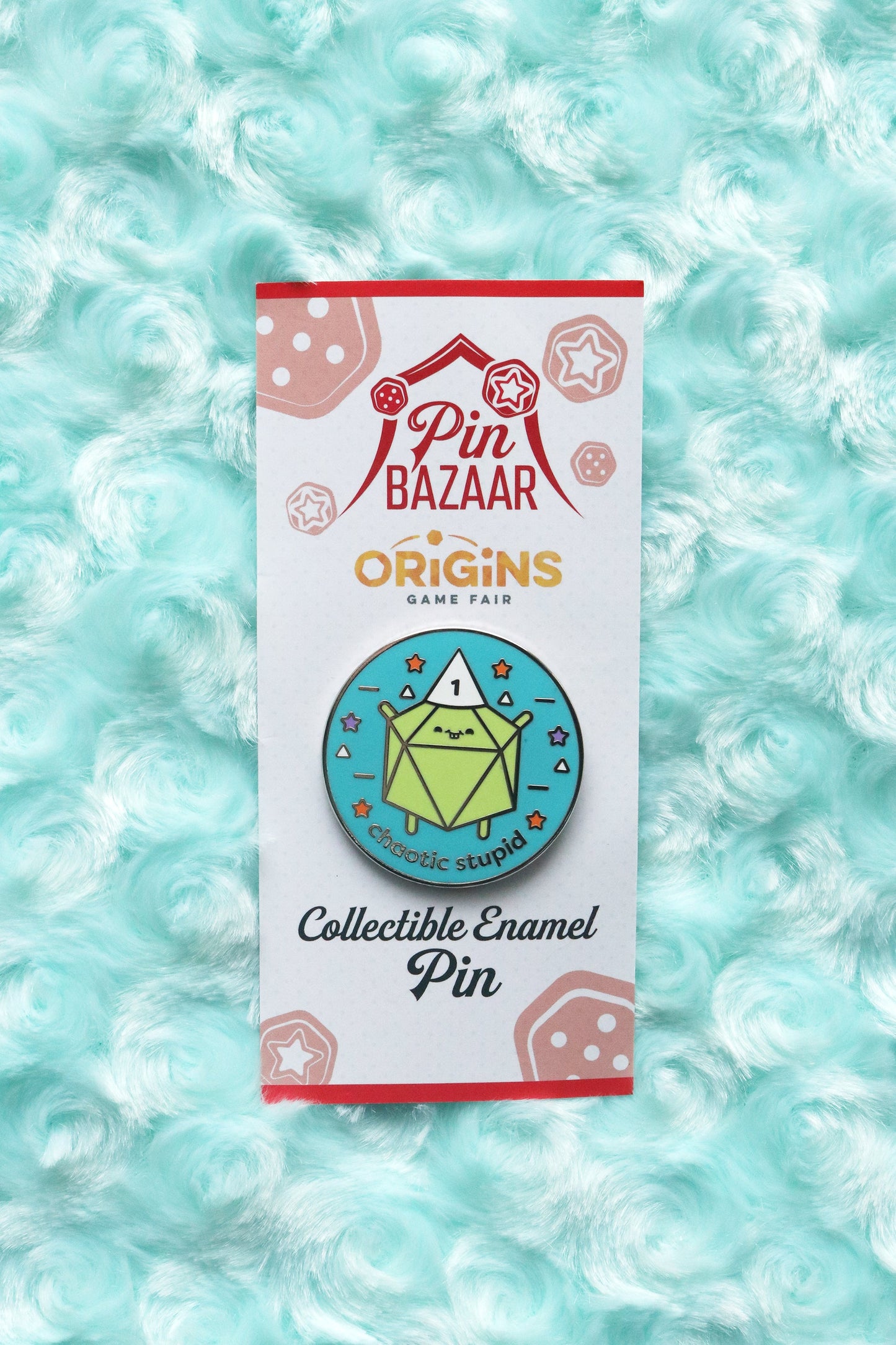 Chaotic Stupid D20 Alignment Hard Enamel Pin