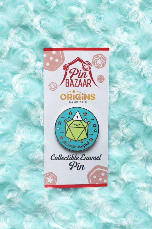 Chaotic Stupid D20 Alignment Hard Enamel Pin
