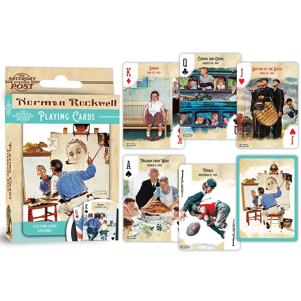Saturday Evening Post - Norman Rockwell Playing Cards - 54 Card Deck - Out of Play