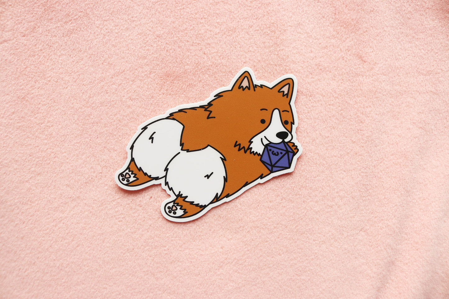 Corgi Dice Buddy Sticker