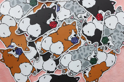 Corgi Dice Buddy Sticker