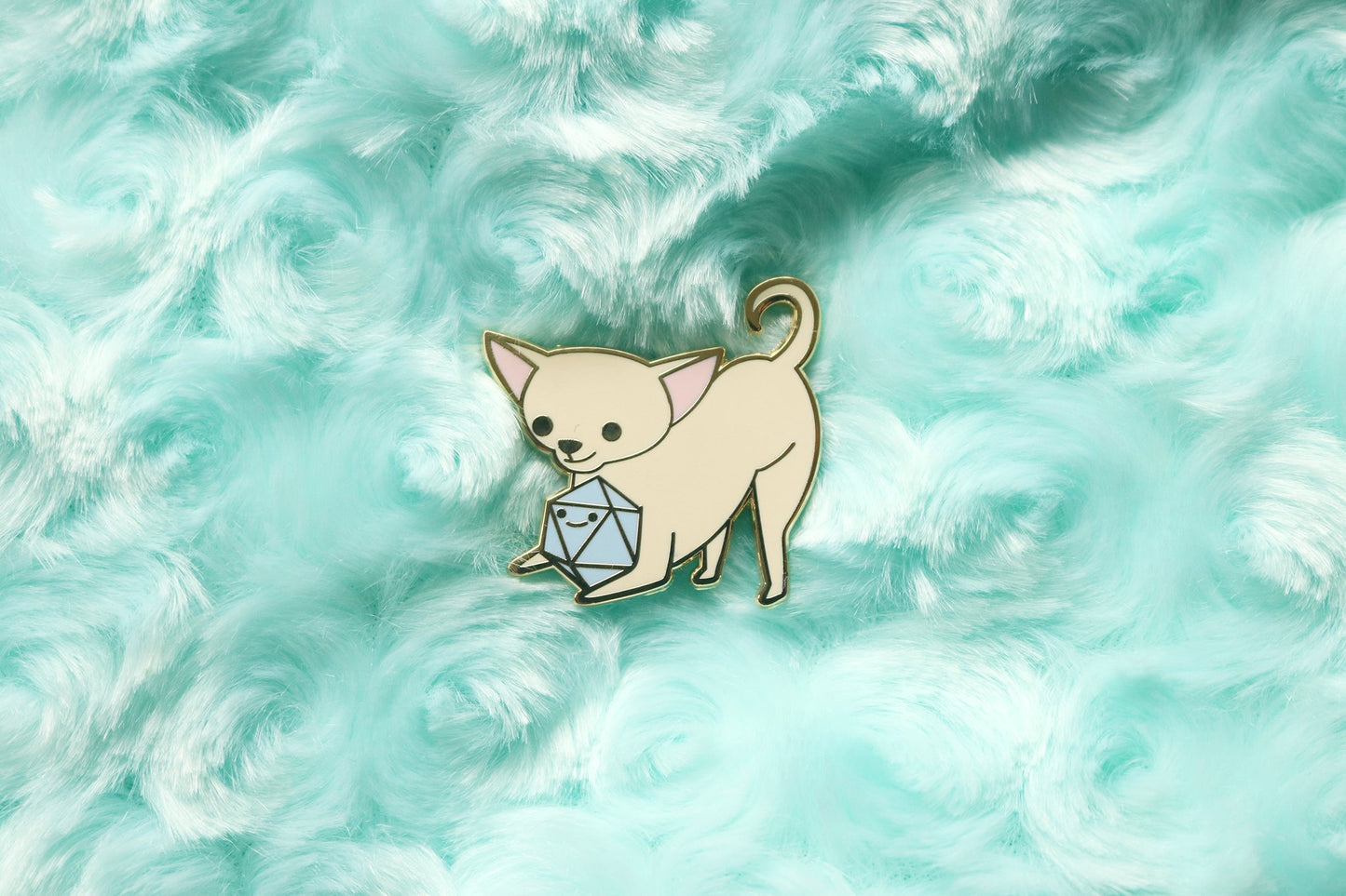 Chihuahua D20 Dice Buddy Enamel Pin