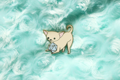 Chihuahua D20 Dice Buddy Enamel Pin