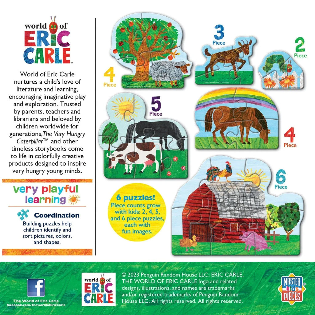 Eric Carle - Farm Life 6-Pack Mini Shaped Jigsaw Puzzles - Out of Play