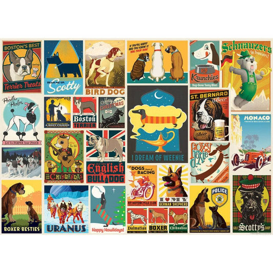 Vintage Posters - Dog Lovers 1000 Piece Jigsaw Puzzle - Out of Play