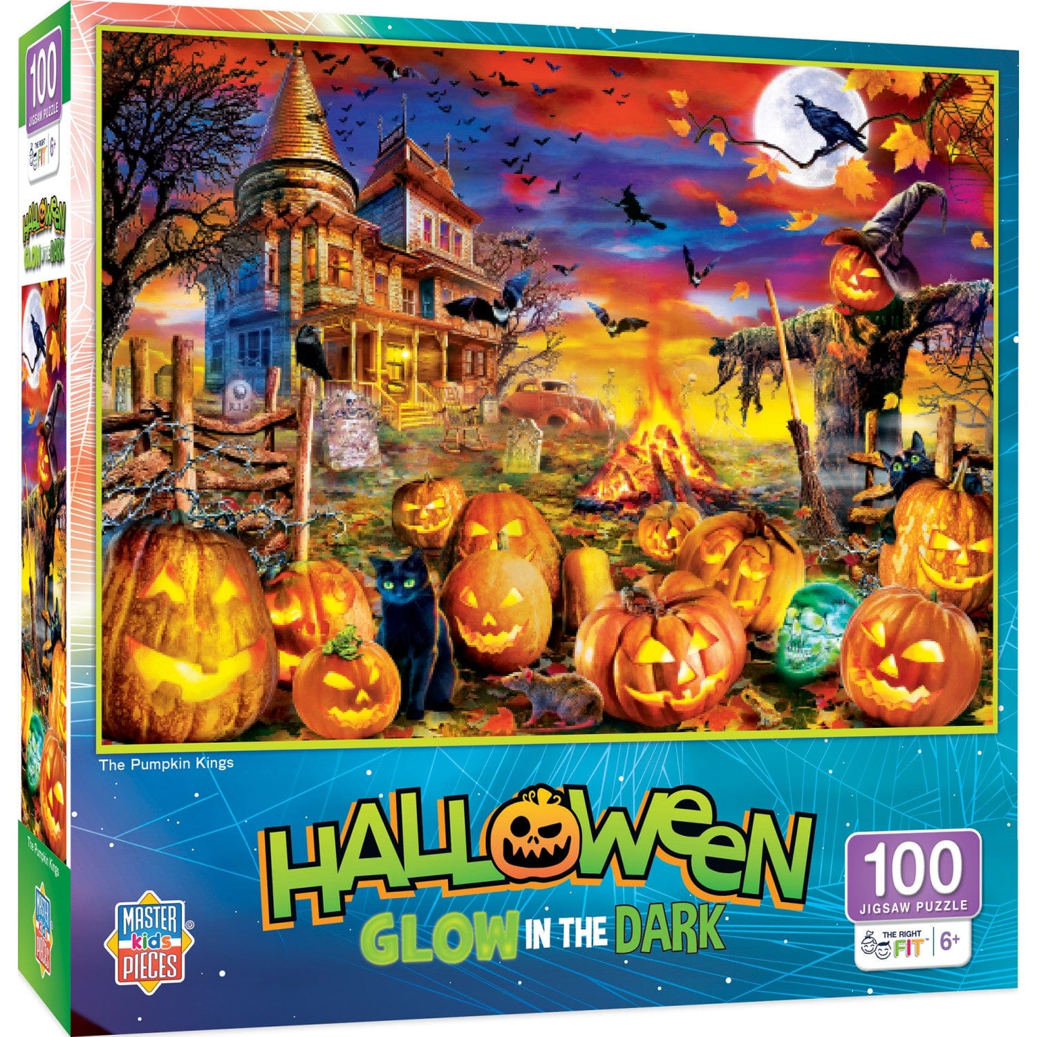 Halloween Glow in the Dark - The Pumpkin King 100 Piece Jigsaw Puzzle - Out of Play