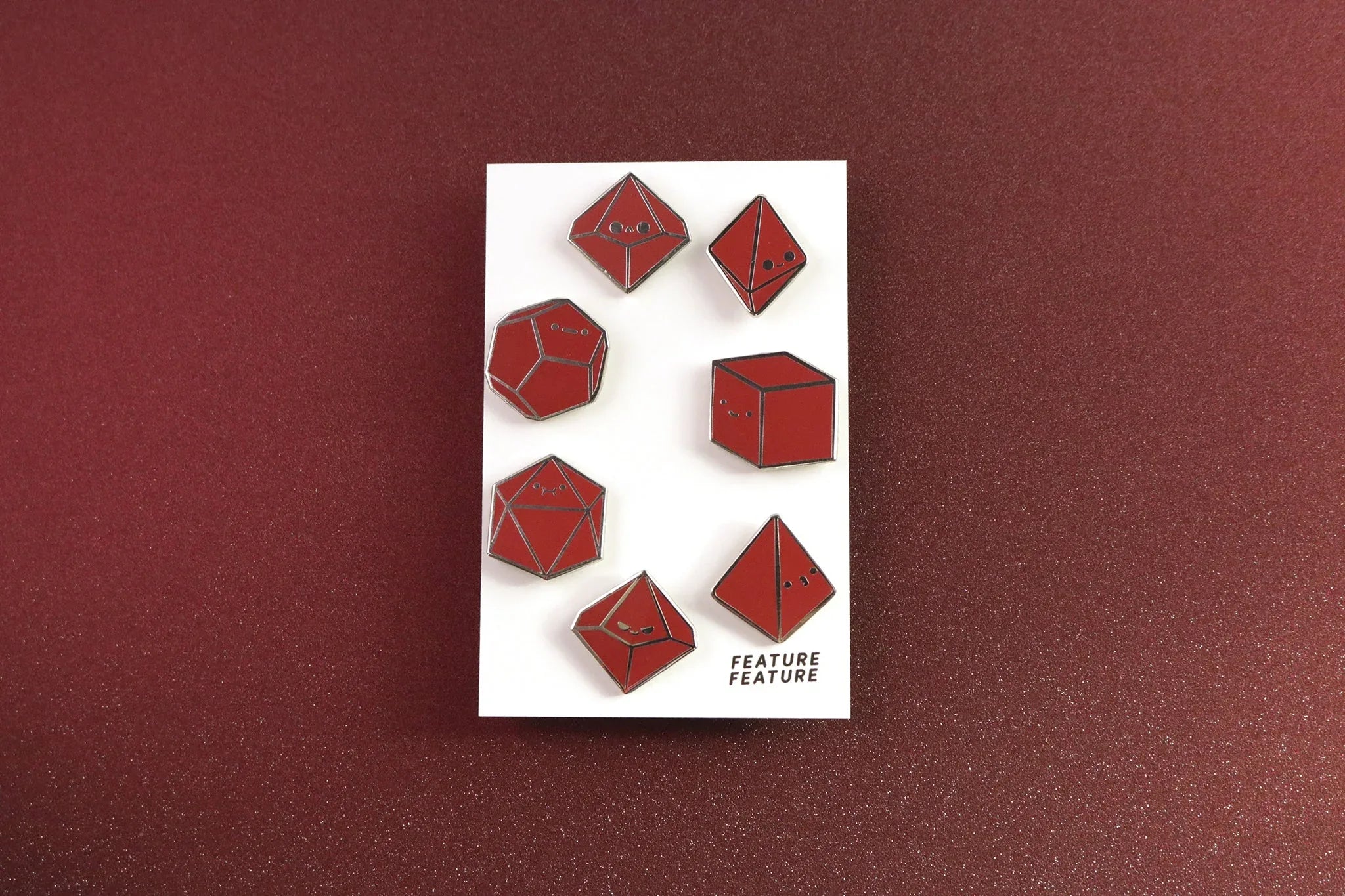 Rainbow Tiny Dice Buddies Hard Enamel Pin Set - Out of Play