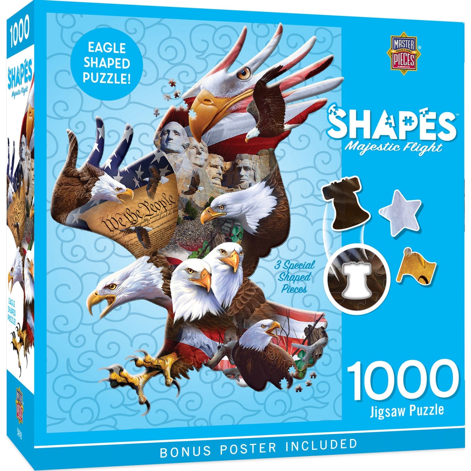 Shapes - Majestic Flight 1000 Piece Shaped Jigsaw Puzzle MasterPieces Puzzle Company INC