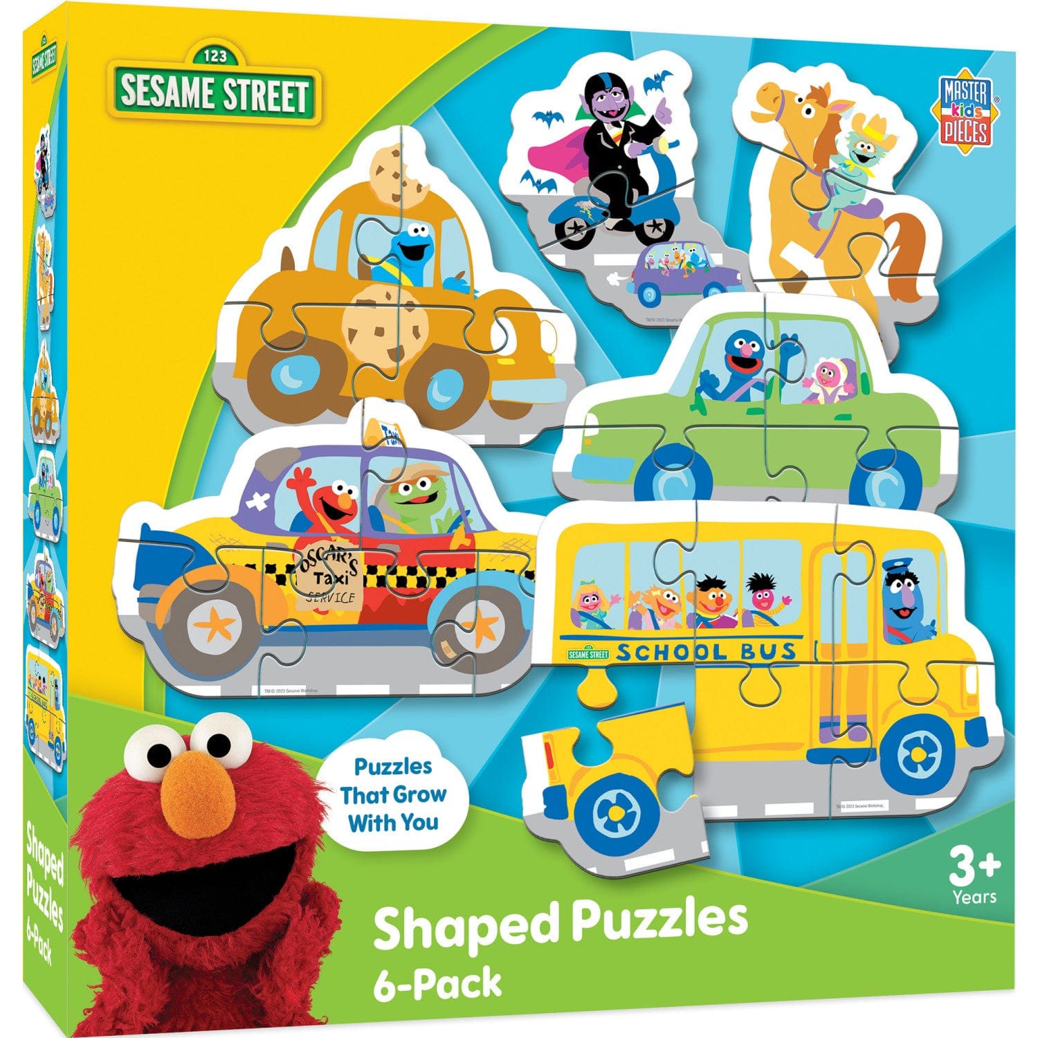 Sesame Street - Vehicles 6-Pack Mini Shaped Jigsaw Puzzles MasterPieces Puzzle Company INC