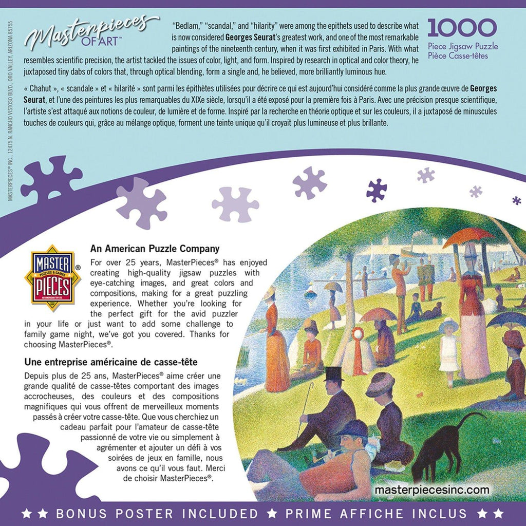 MasterPieces of Art - A Sunday on La Grande Jatte 1000 Piece Jigsaw Puzzle - Out of Play