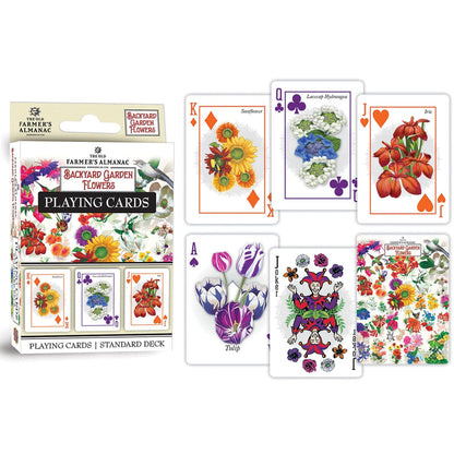 Farmer's Almanac - Backyard Garden Flowers Playing Cards - 54 Card Deck MasterPieces Puzzle Company INC