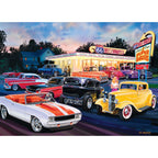 Cruisin' Route 66 - Dogs & Burgers 1000 Piece Jigsaw Puzzle - Out of Play