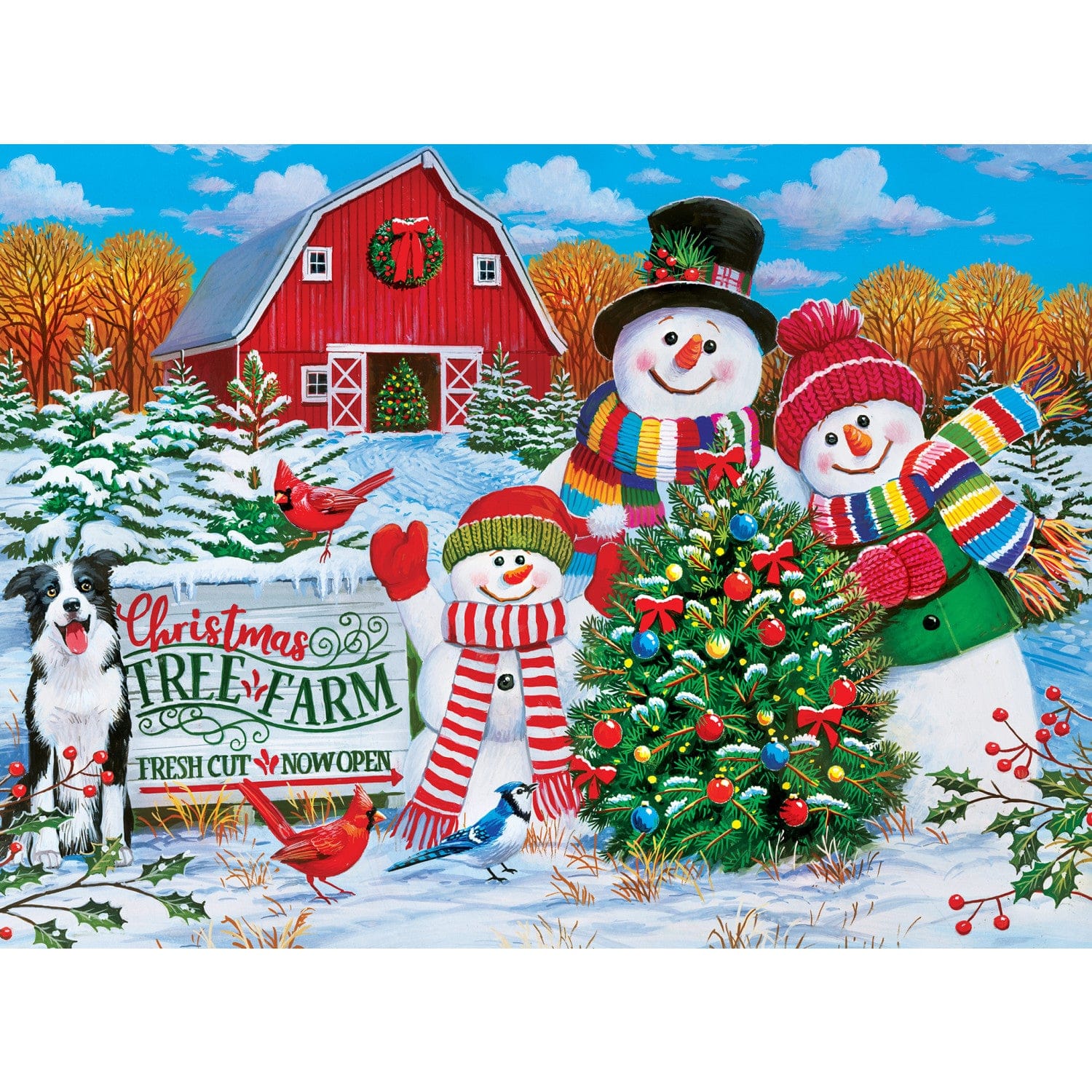 Season's Greetings - 500 Piece Jigsaw Puzzles 4-Pack MasterPieces Puzzle Company INC
