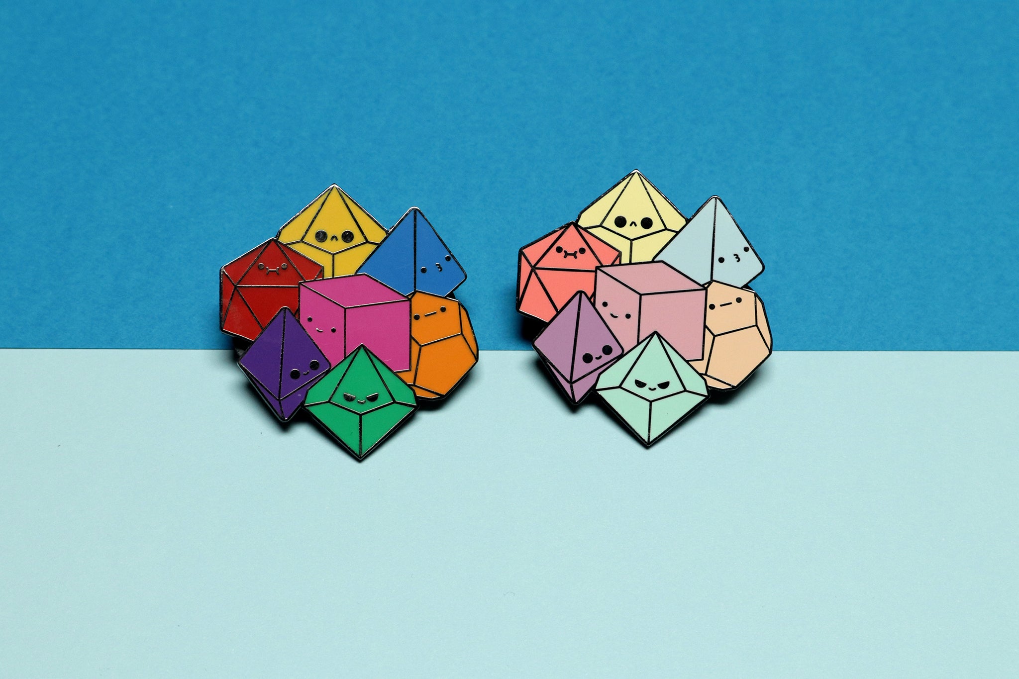 Tiny Dice Buddies Cluster Hard Enamel Pin