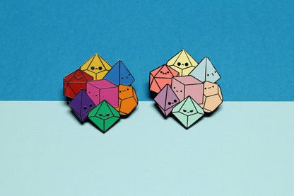 Tiny Dice Buddies Cluster Hard Enamel Pin