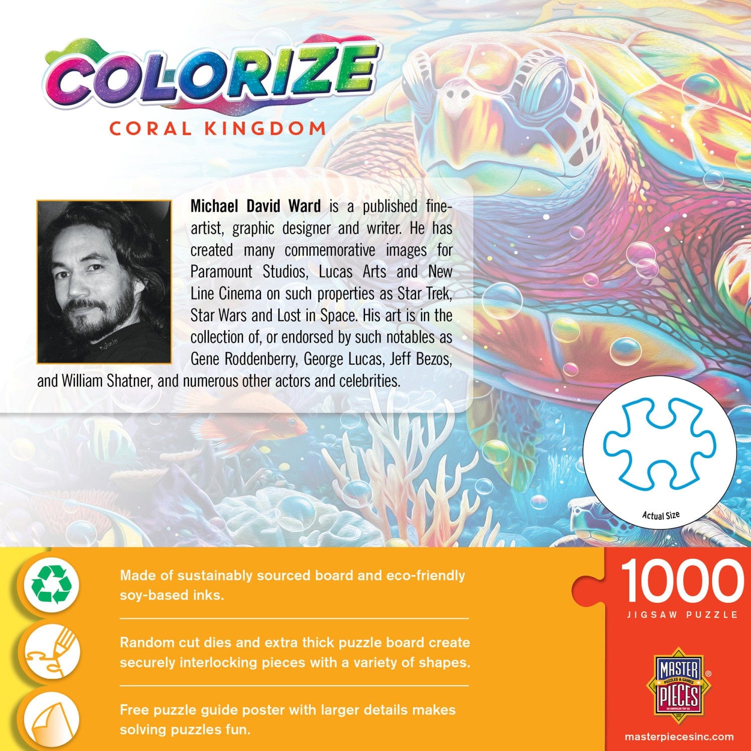 Colorize - Coral Kingdom 1000 Piece Jigsaw Puzzle - Out of Play
