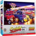 Cruisin' Route 66 - Friday Night Hot Rods 1000 Piece Jigsaw Puzzle - Out of Play