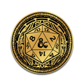 Dungeons & Dragons - Ornate Gold D20 - Out of Play