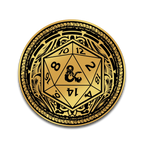 Dungeons & Dragons - Ornate Gold D20 - Out of Play