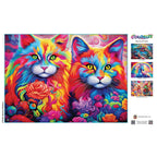 Colorize - Rainbow Whiskers 1000 Piece Jigsaw Puzzle - Out of Play