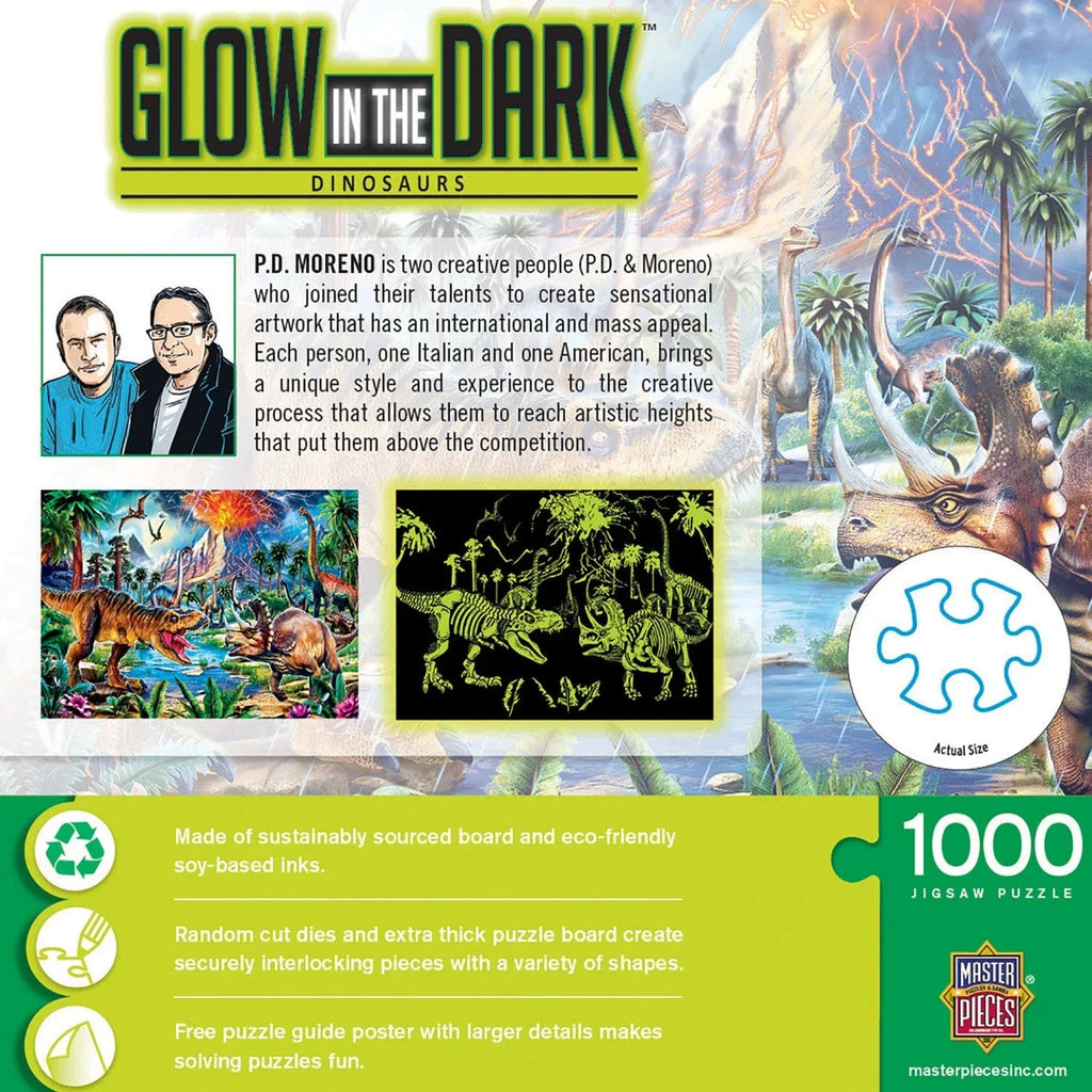 Glow in the Dark - Dinosaurs 1000 Piece Jigsaw Puzzle - Out of Play