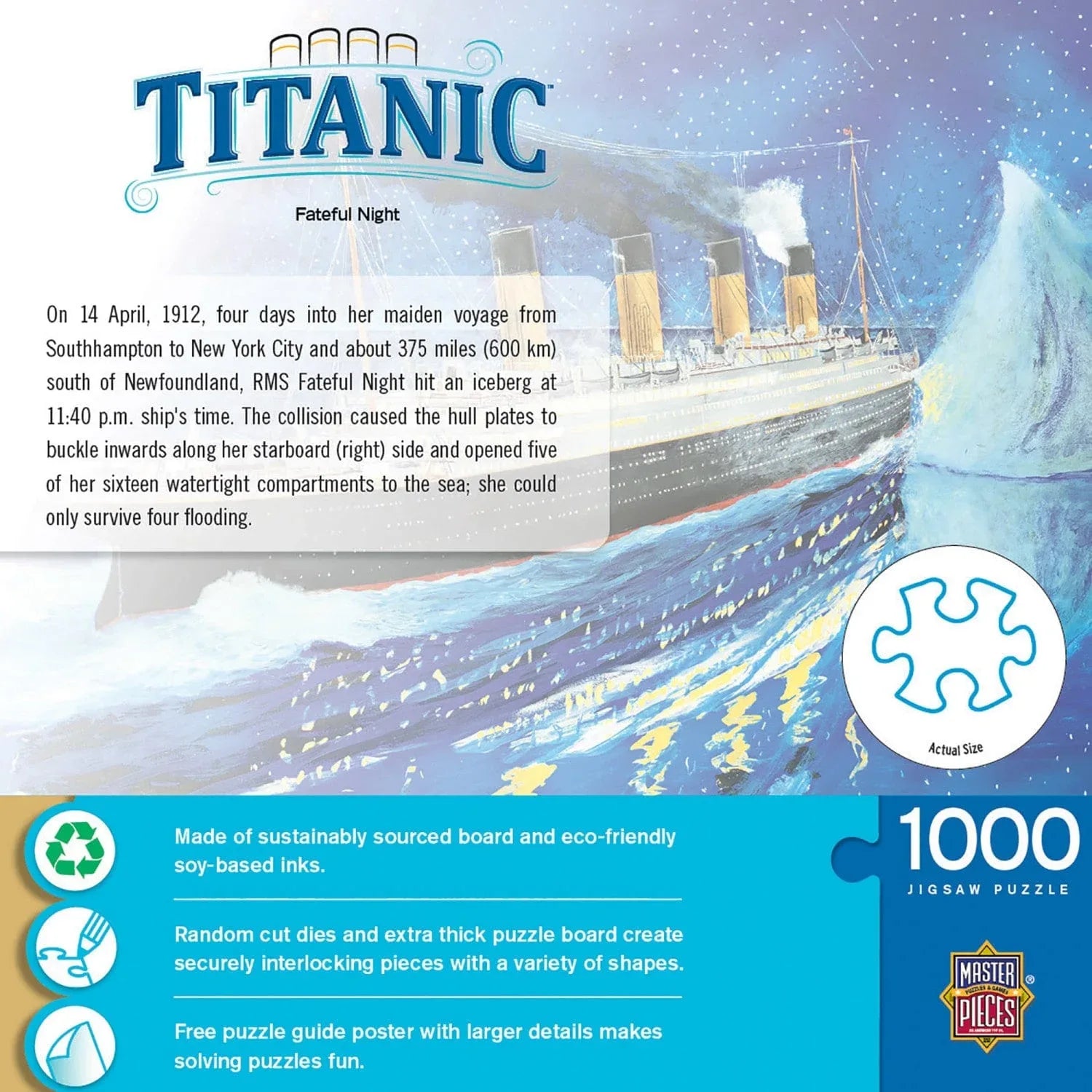 Titanic - Fateful Night 1000 Piece Jigsaw Puzzle - Out of Play