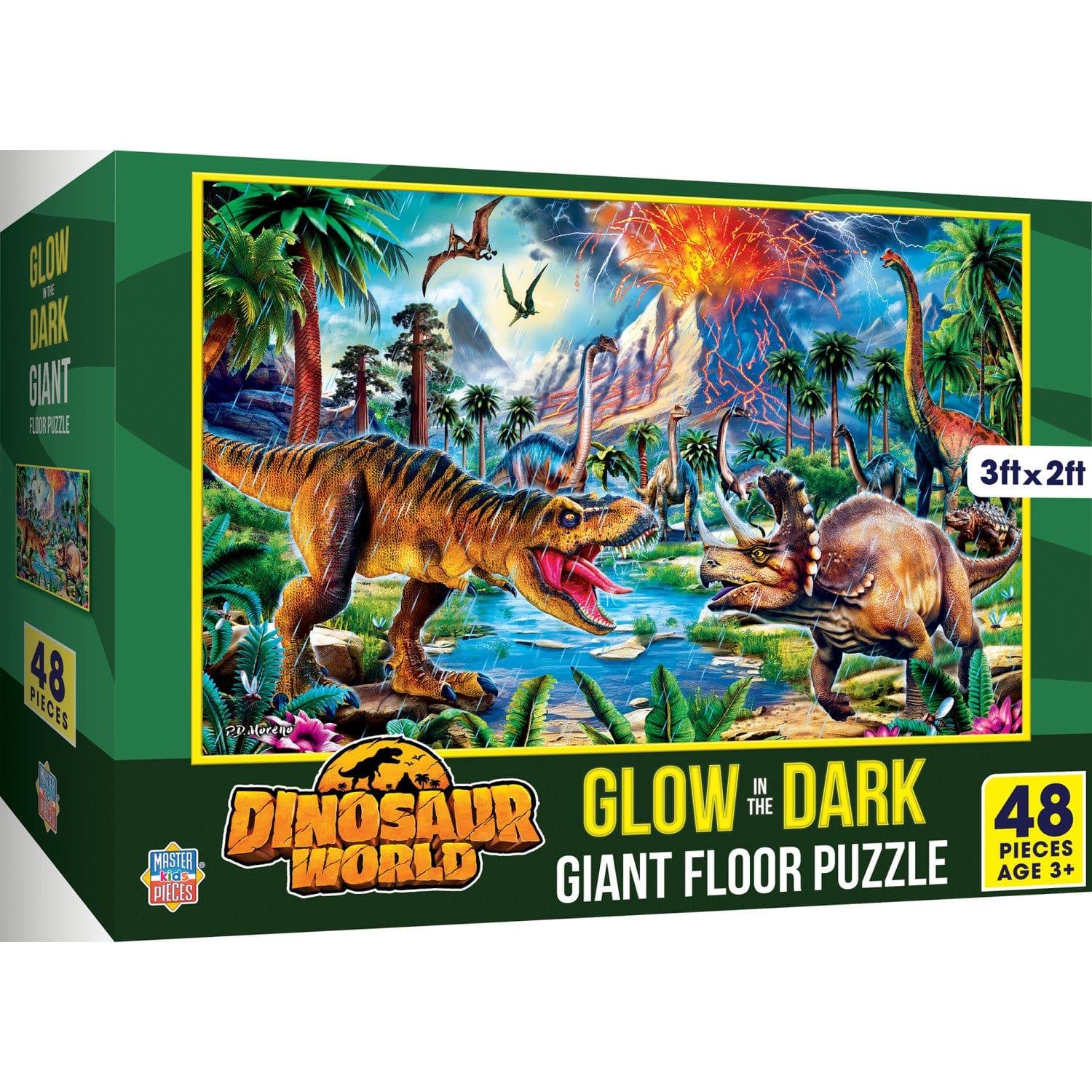 Glow in the Dark - Dinosaur World 48 Piece Floor Jigsaw Puzzle - Out of Play
