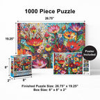 Stained Glass - Mosaic Meadow 1000 Piece Jigsaw Puzzle