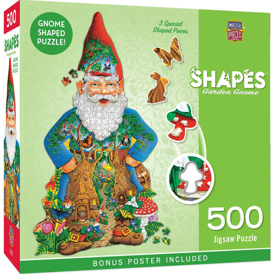 Shapes - Garden Gnome 500 Piece Jigsaw Puzzle MasterPieces Puzzle Company INC
