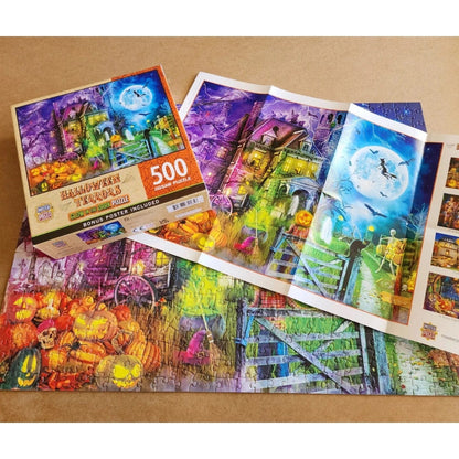 Glow in the Dark - Halloween Terrors 500 Piece Jigsaw Puzzle - Out of Play