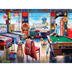 Drive-Ins, Diners & Dives - Pockets Pool & Pub 550 Piece Jigsaw Puzzle - Out of Play