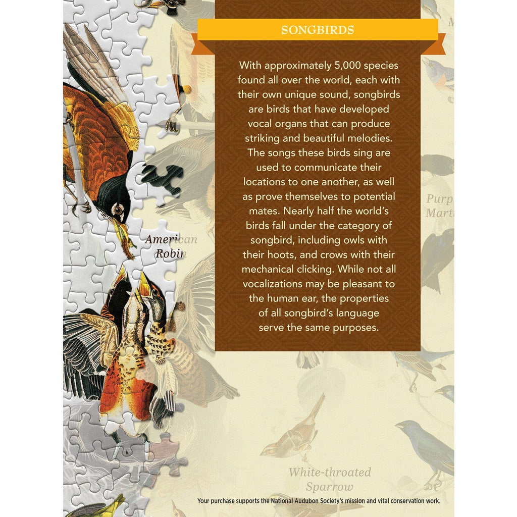 Audubon - Songbirds 1000 Piece Jigsaw Puzzle - Out of Play
