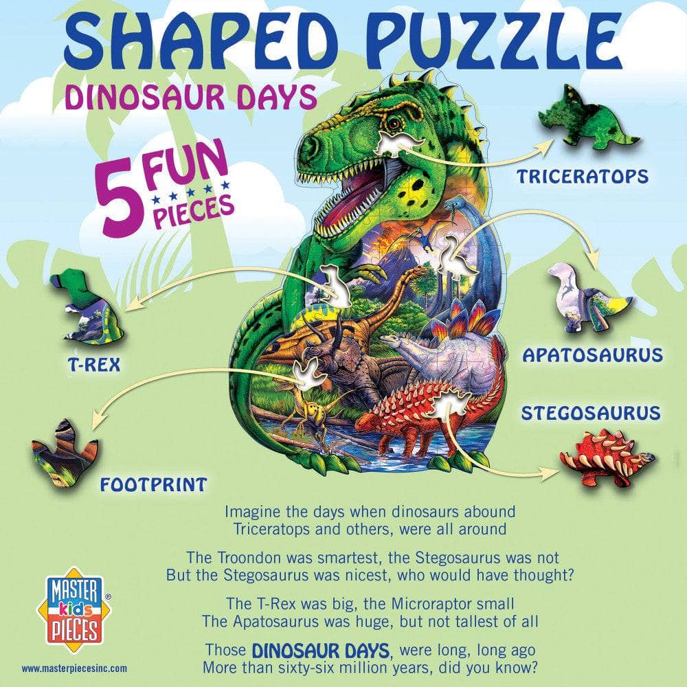 Dinosaur Days - 100 Piece Shaped Jigsaw Puzzle - Out of Play